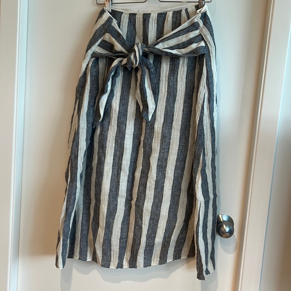 JCREW Stripped Midi Skirt
